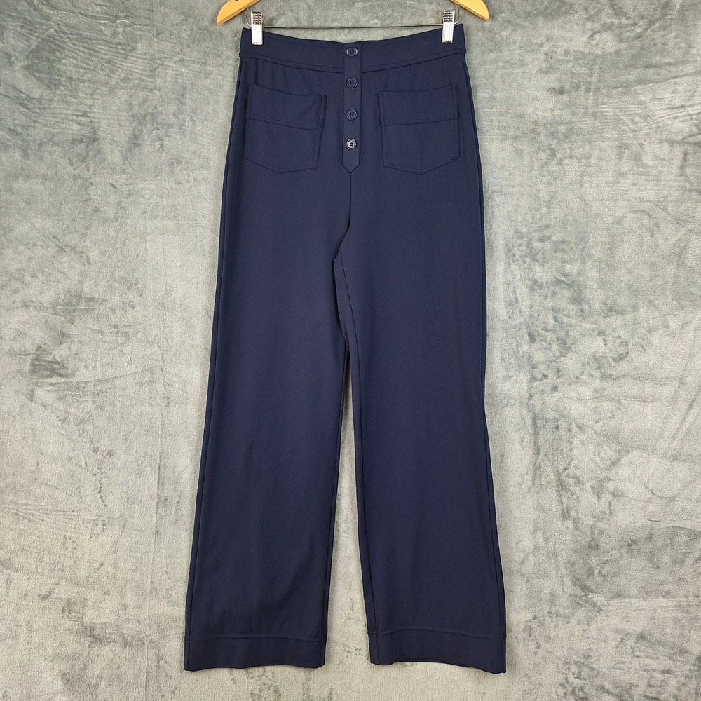 Halara Pants Medium Blue Daystretch High Waisted Straight Leg Work Travel Casual